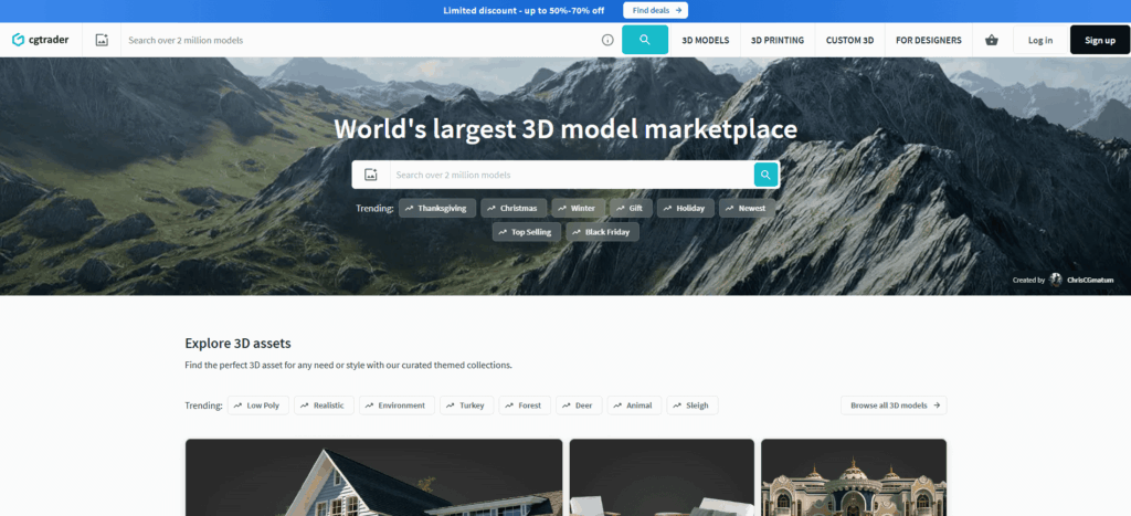 Fichiers 3D gratuits avec CGTrader