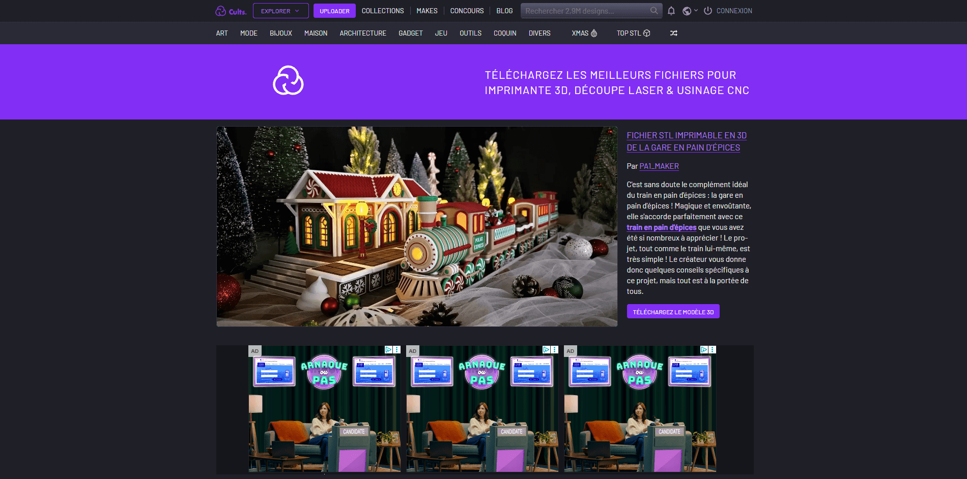 Fichiers 3D gratuits avec Cults